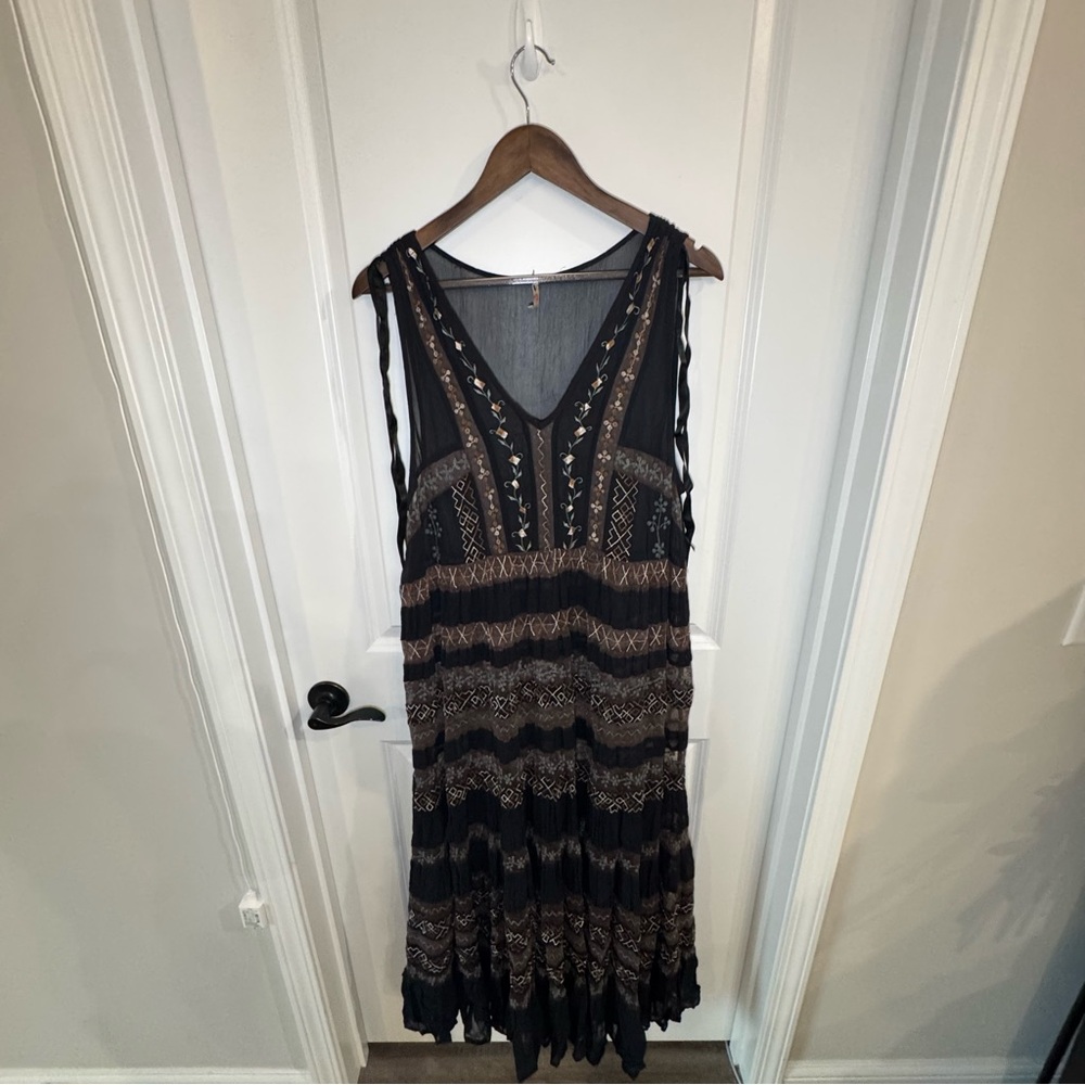 Free People Lacey Lady Maxi Dress in Black - Picture 5 of 16